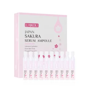 10 Piece Laikou Sakura Face Serum Ampoule Moisturizing & Brightening