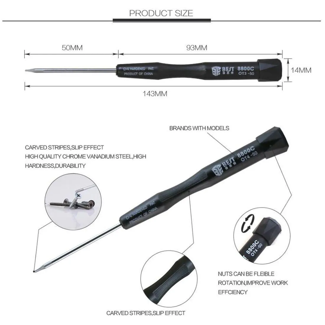 10-piece Precision Screwdriver Set for Best Bst 8800c Repair