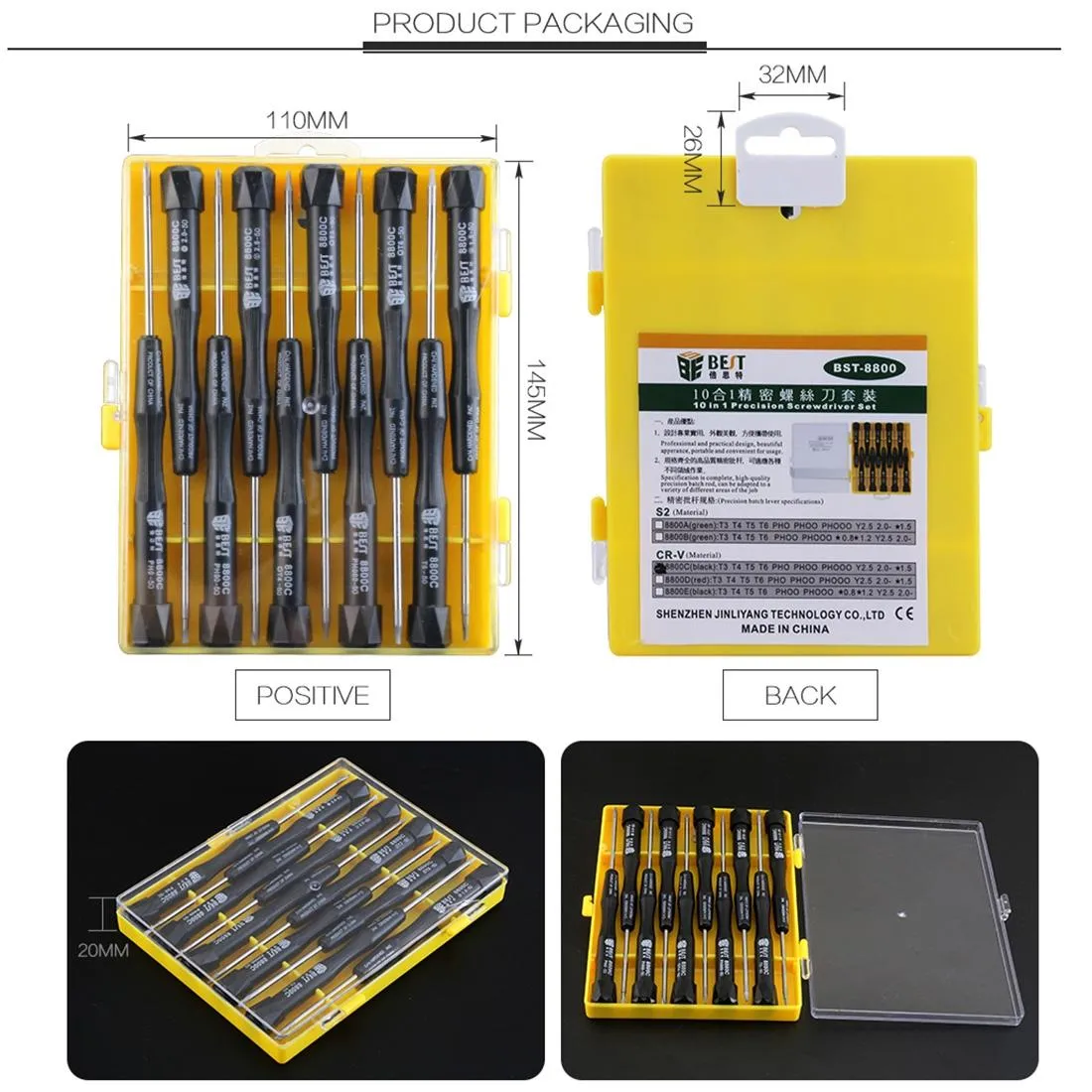 10-piece Precision Screwdriver Set for Best Bst 8800c Repair