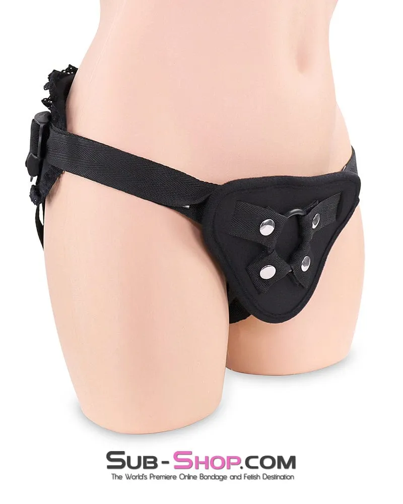 2211DL      Lacy Strap On Dildo Harness