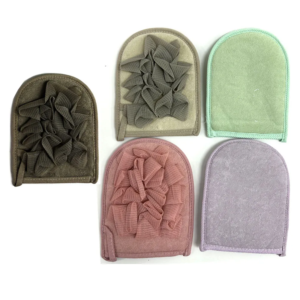 4pc Bath Sponge Exfoliating Gloves Loofah Shower Mitt Scrubber Dead Skin Remover