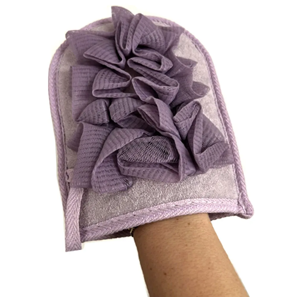 4pc Bath Sponge Exfoliating Gloves Loofah Shower Mitt Scrubber Dead Skin Remover