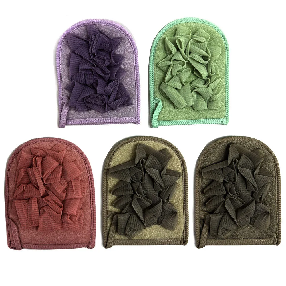 4pc Bath Sponge Exfoliating Gloves Loofah Shower Mitt Scrubber Dead Skin Remover