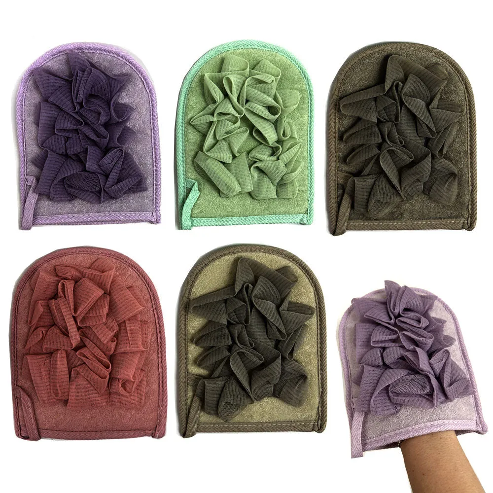 4pc Bath Sponge Exfoliating Gloves Loofah Shower Mitt Scrubber Dead Skin Remover