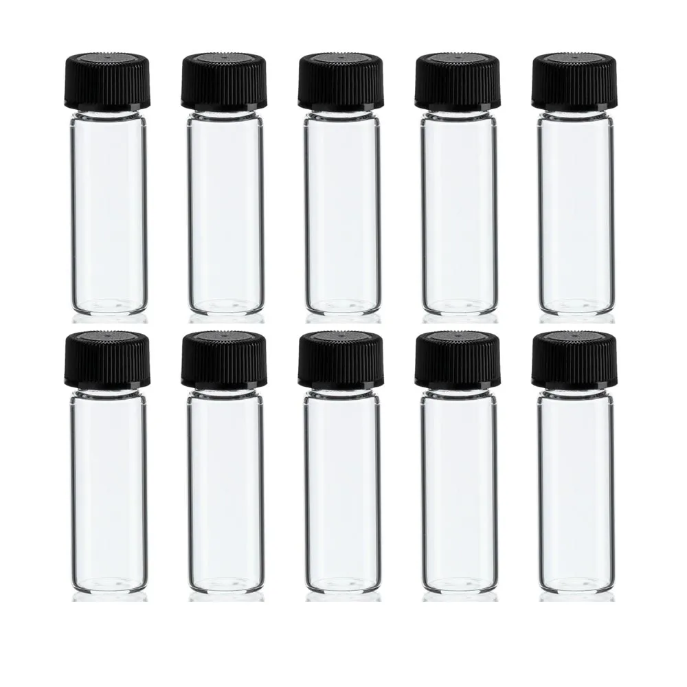 50 Pc Clear Glass Sample Bottle Test Tube Small Bottles Vials Storage Containers