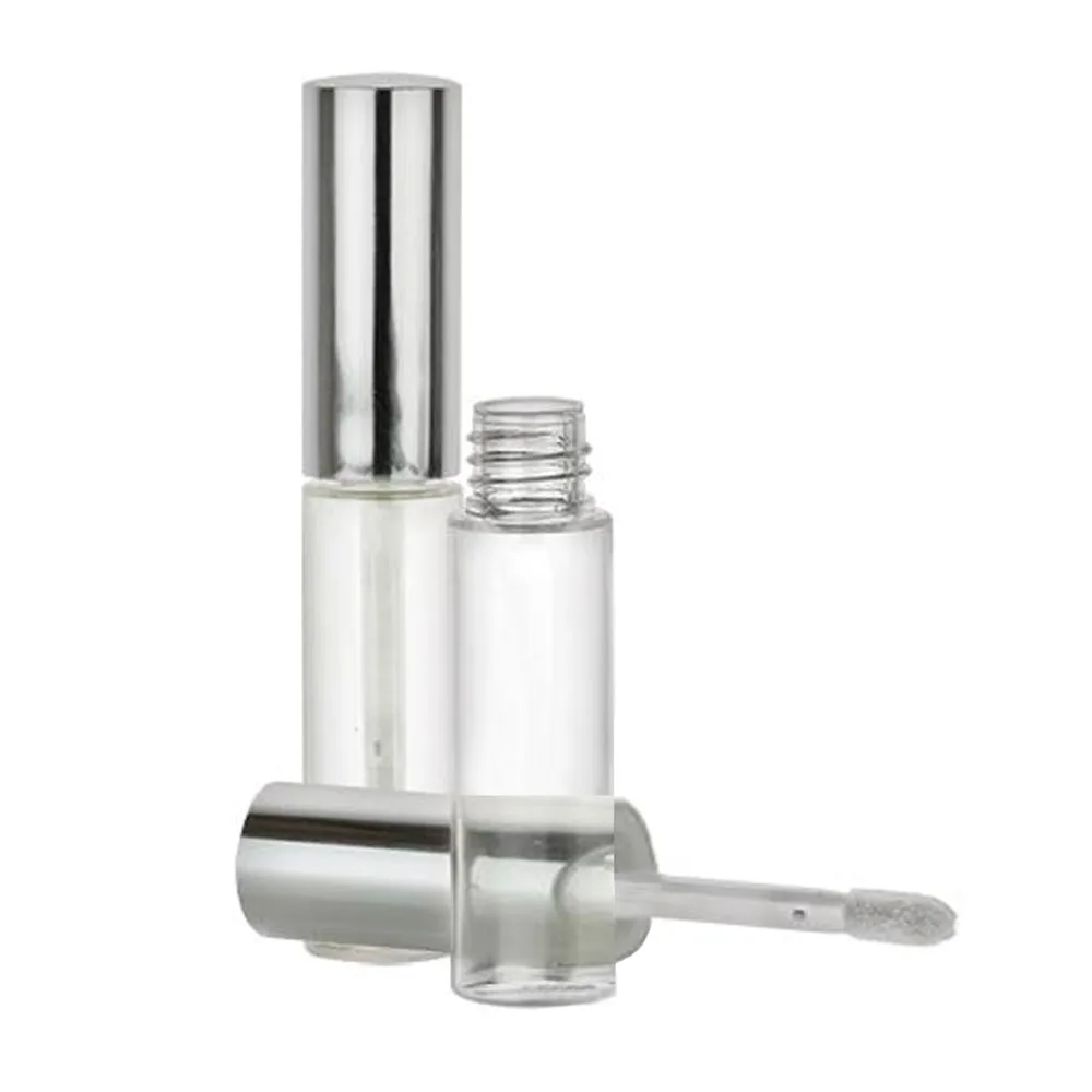 50 Plastic PET Clear Lip Gloss Bottles 8ML Tube Container Stoppers Not Included