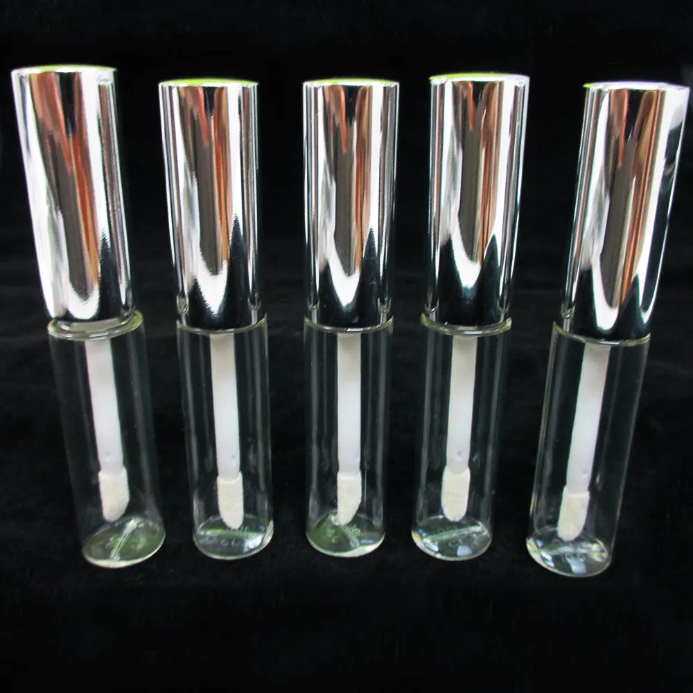50 Plastic PET Clear Lip Gloss Bottles 8ML Tube Container Stoppers Not Included