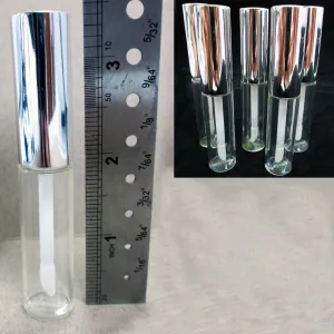 50 Plastic PET Clear Lip Gloss Bottles 8ML Tube Container Stoppers Not Included