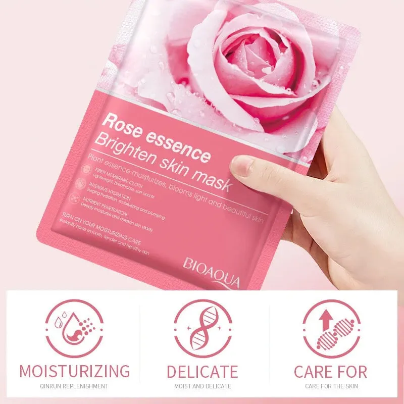 6pcs Fruits Moisturizing Face Mask skincare Firming Brightening Facial Masks (Random)