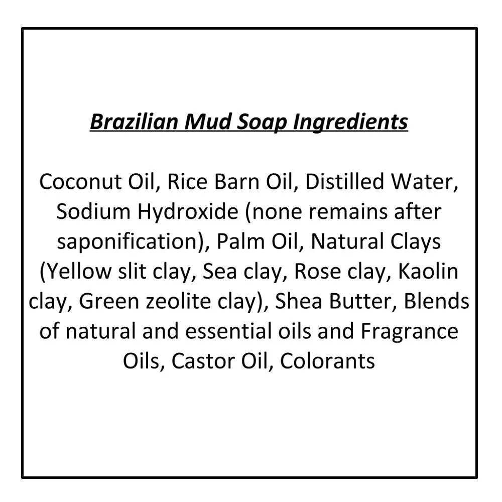 Brazilian Mud Soap (4Oz) - Handmade Soap Bar with French Lavender and Fennel Essential Oils - Organic and All-Natural – by Falls River Soap Company