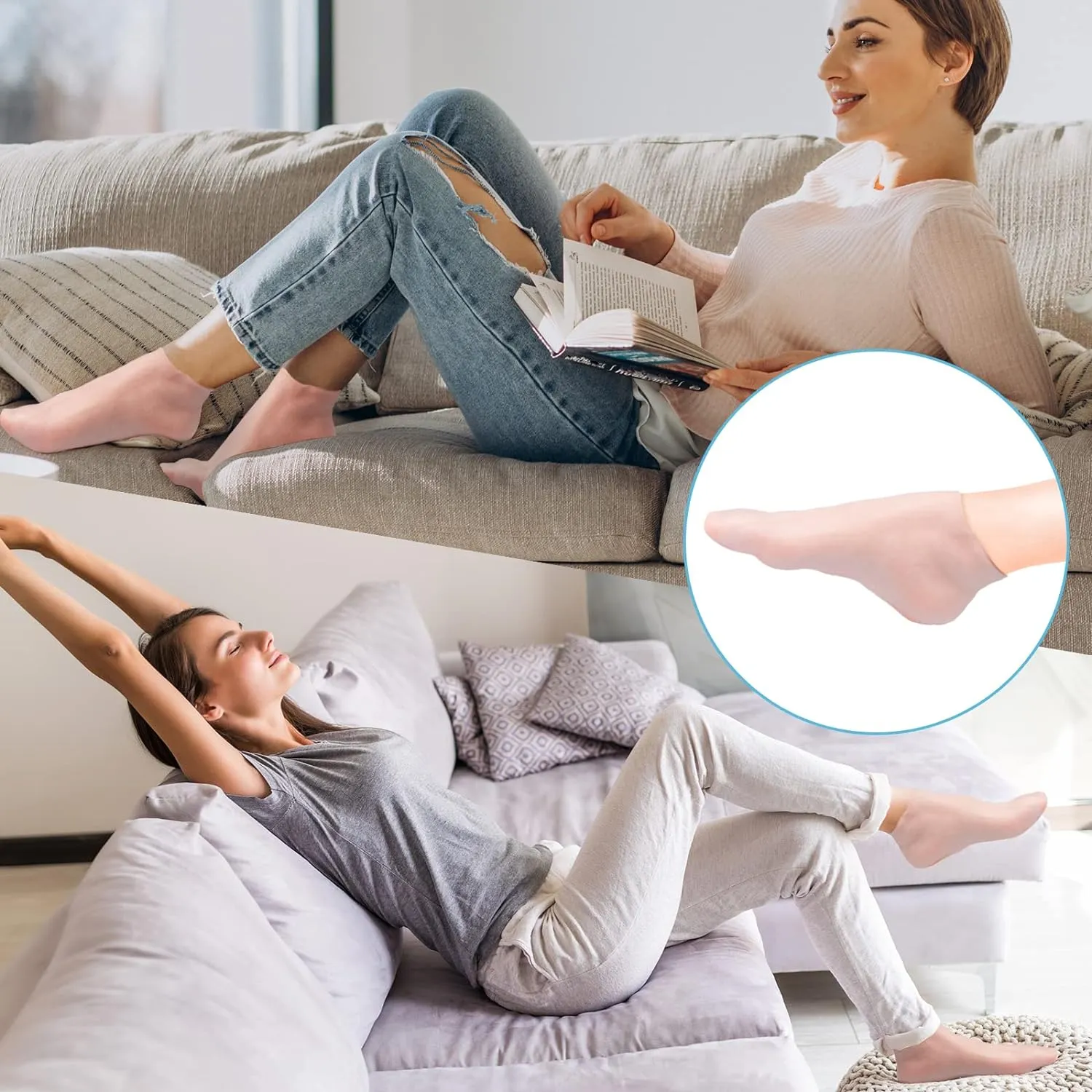 BUY 2 SAVE 10%Moisturizing Foot Mask Exfoliating Silicone Socks Beach Protective Socks