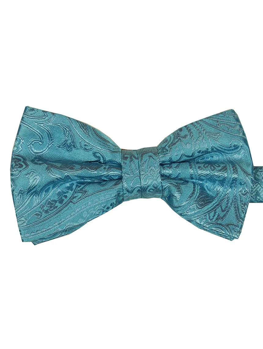 DCLIC Classic Paisley Bow Tie - Aqua
