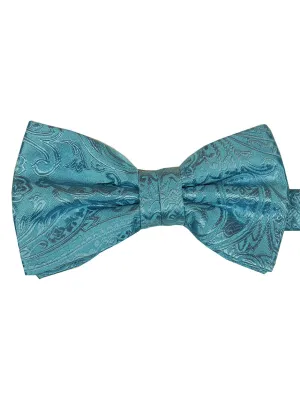 DCLIC Classic Paisley Bow Tie - Aqua