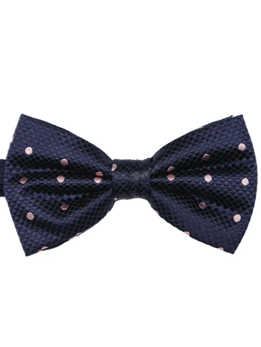 DCLIC Classic Spot Bow Tie - Navy/Pink