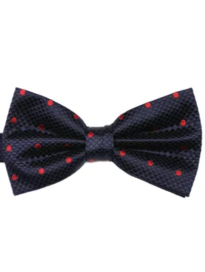 DCLIC Classic Spot Bow Tie - Navy/Red