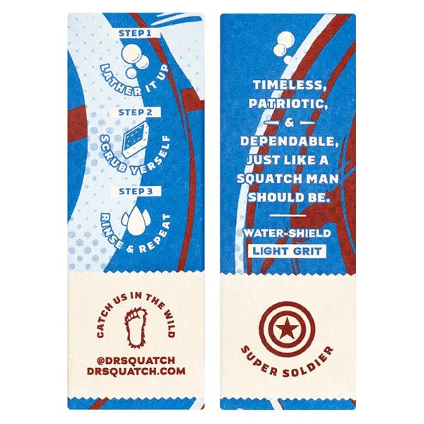Dr. Squatch x Marvel All-Natural Bar Soap For Men - Captain America Liberty Lather