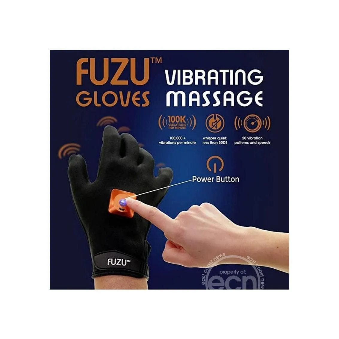 Fuzu Rechargeable Vibrating Massage Right and Left Hand Gloves