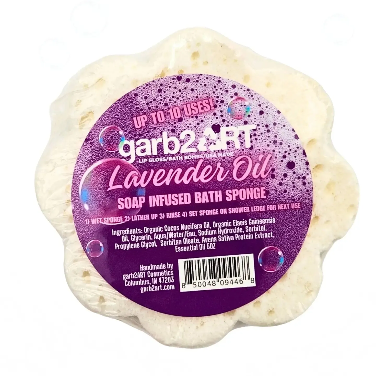 Garb2Art Soap Infused Bath Sponge - Lavender