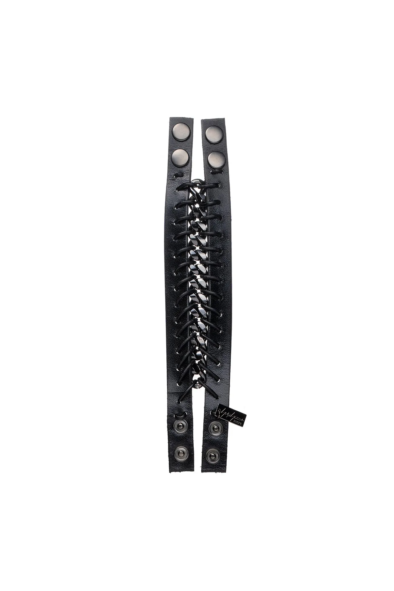 LEATHER BRASS BKNI RENEGADE BRACELET