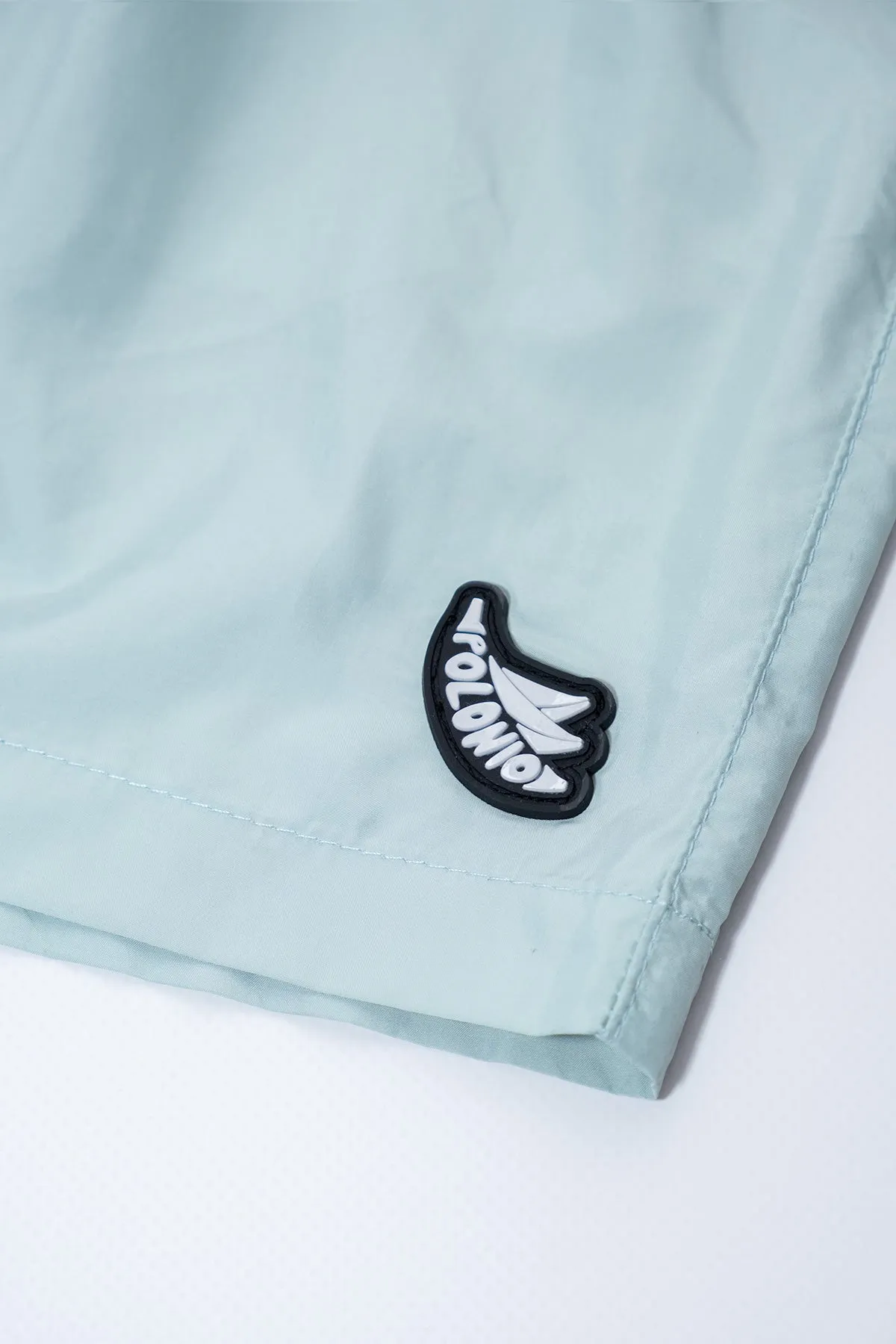 Mint Solid Runner Swim Trunks