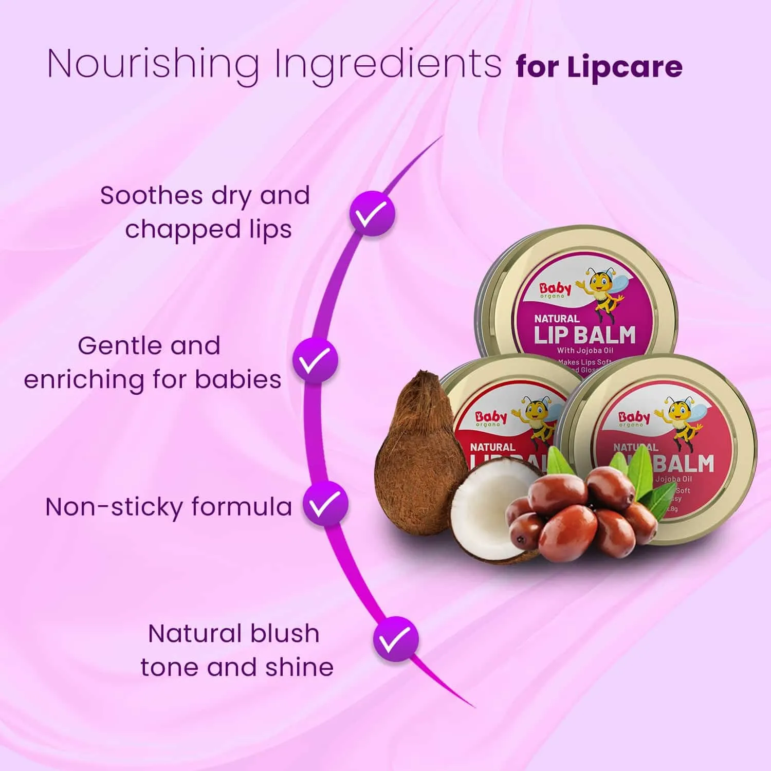 Natural Lip & Skincare Combo for Kids | Natural Lip Balm for Soft Lips| Nourishing Baby Lotion for Nourished Skin | 0-15 Years