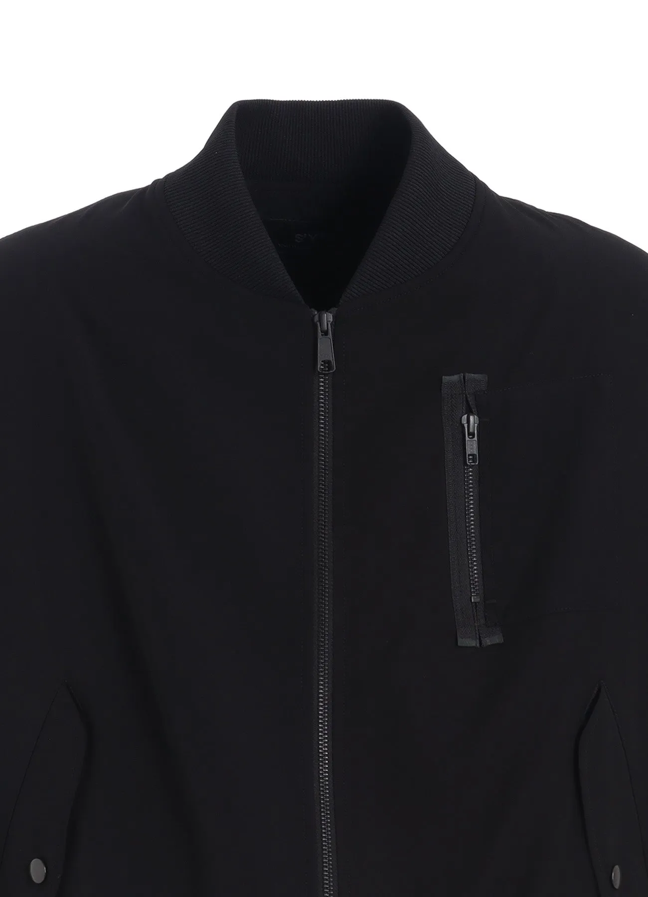 PE/GABARDINE ZIPPER-TAPED BOMBER JACKET