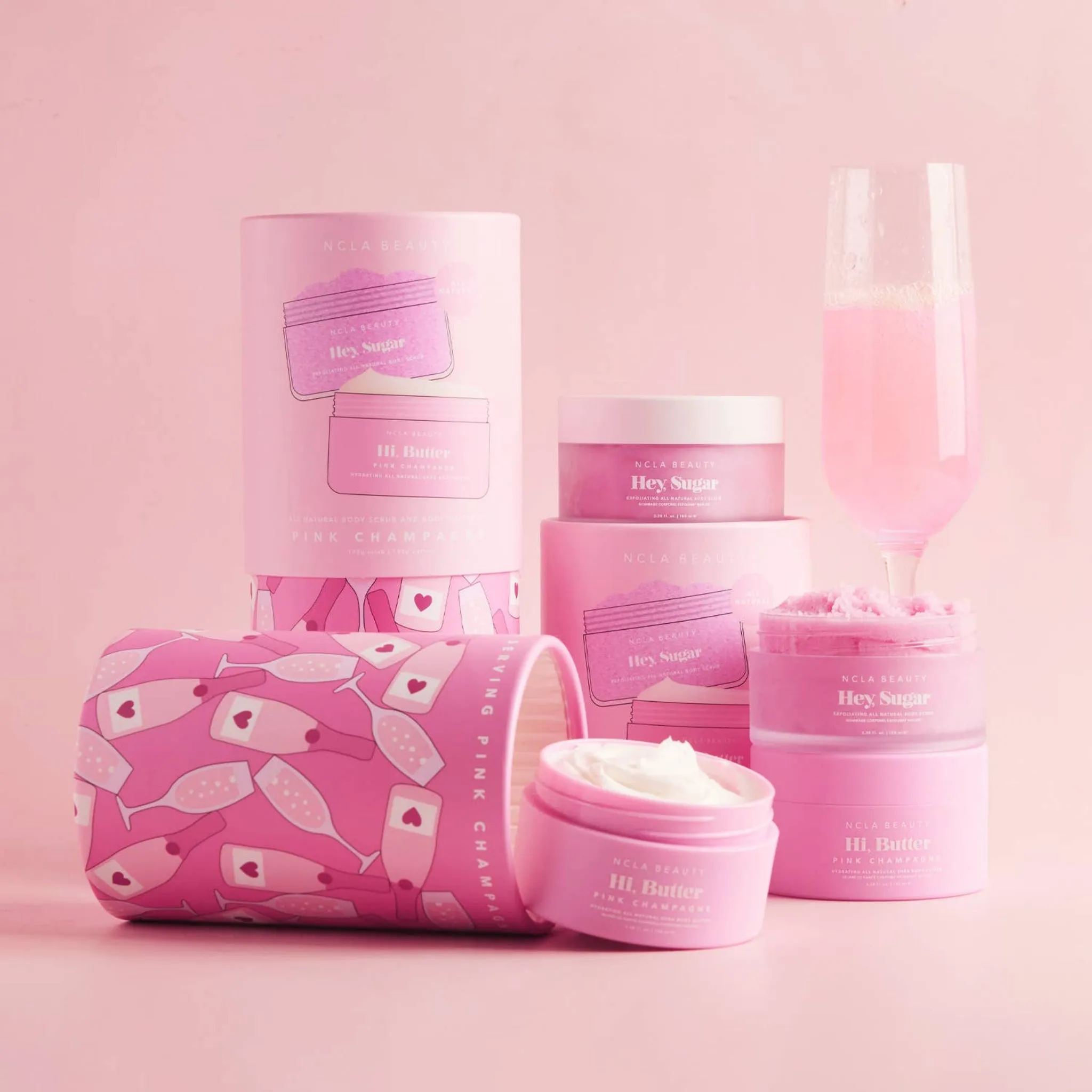 PINK CHAMPAGNE Body Scrub   Body Butter Set