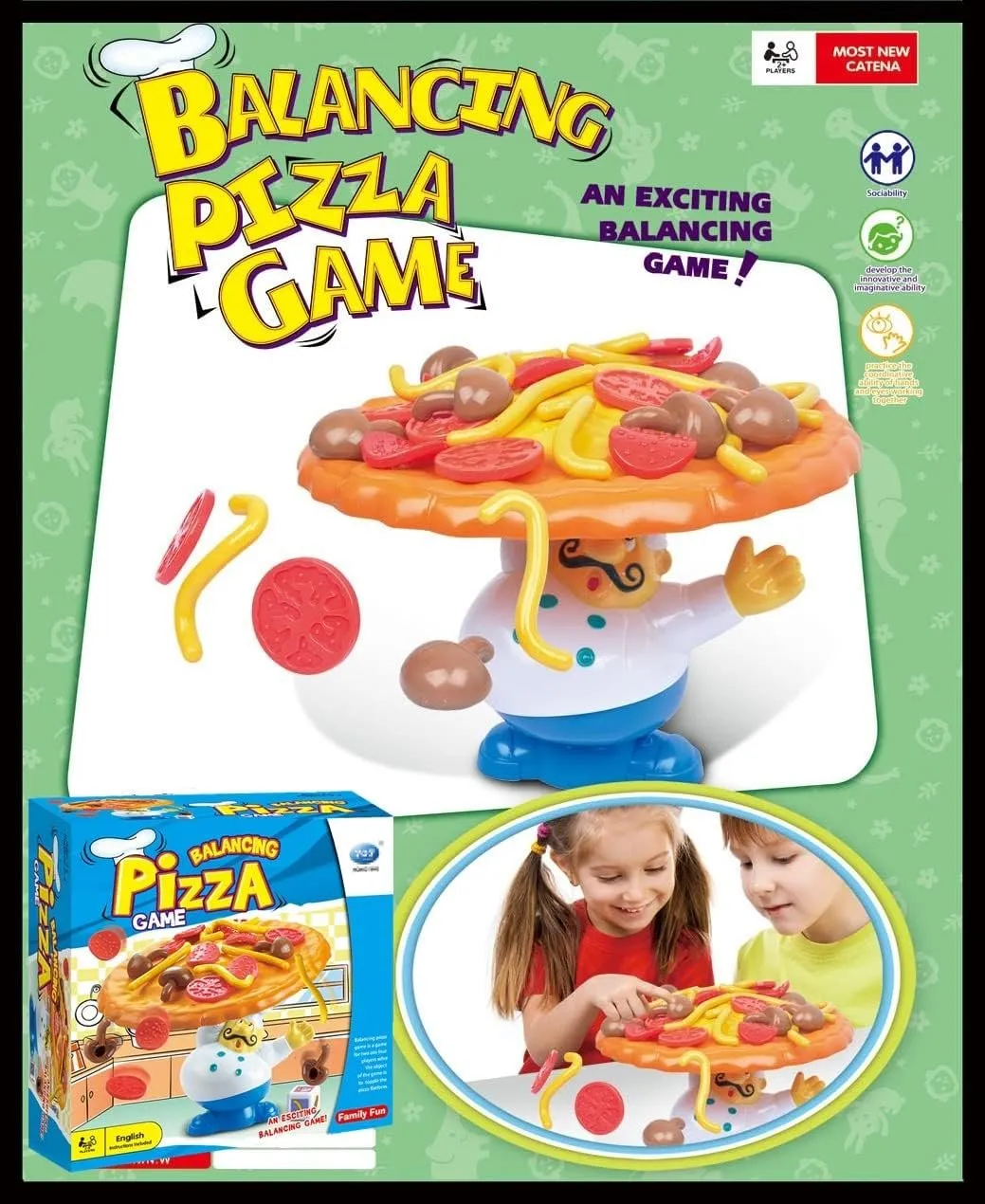 Pizza Balance Game - Creative Chef Pizza Puzzle, Fun for Family & Friends