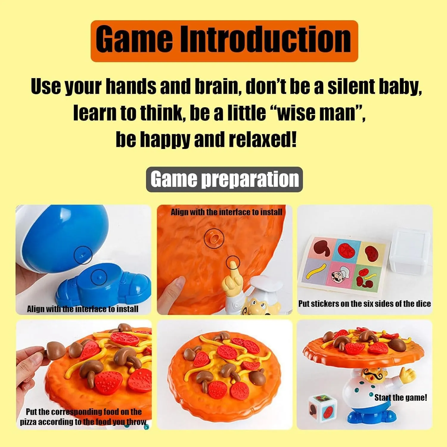 Pizza Balance Game - Creative Chef Pizza Puzzle, Fun for Family & Friends
