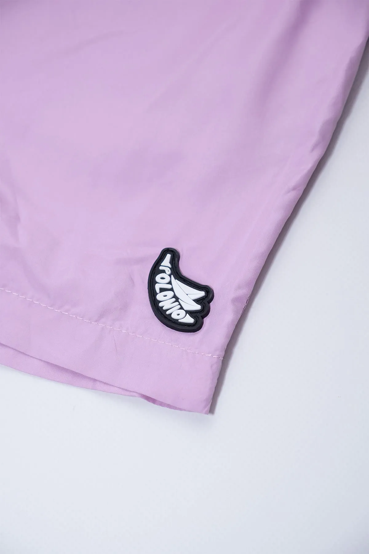 Rose Solid Runner Swim Trunks
