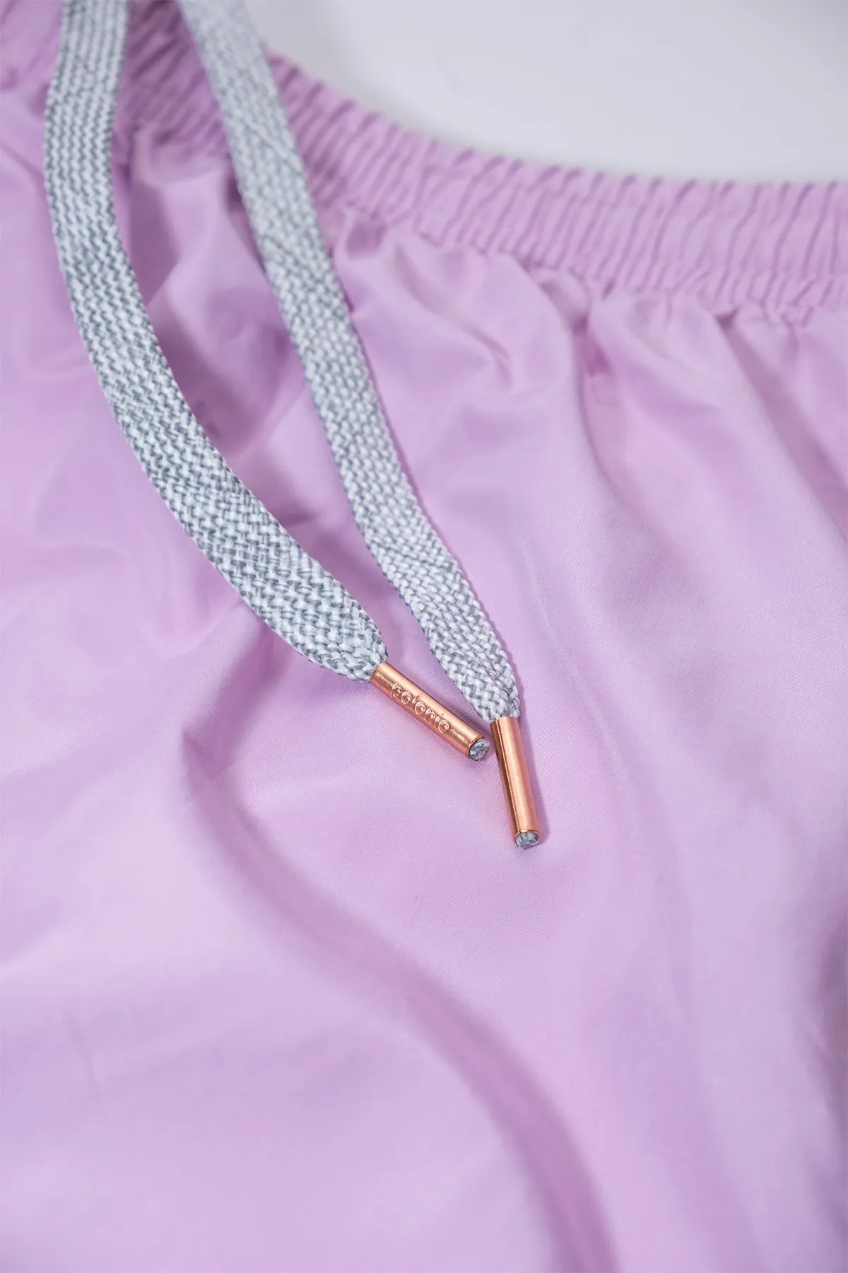 Rose Solid Runner Swim Trunks
