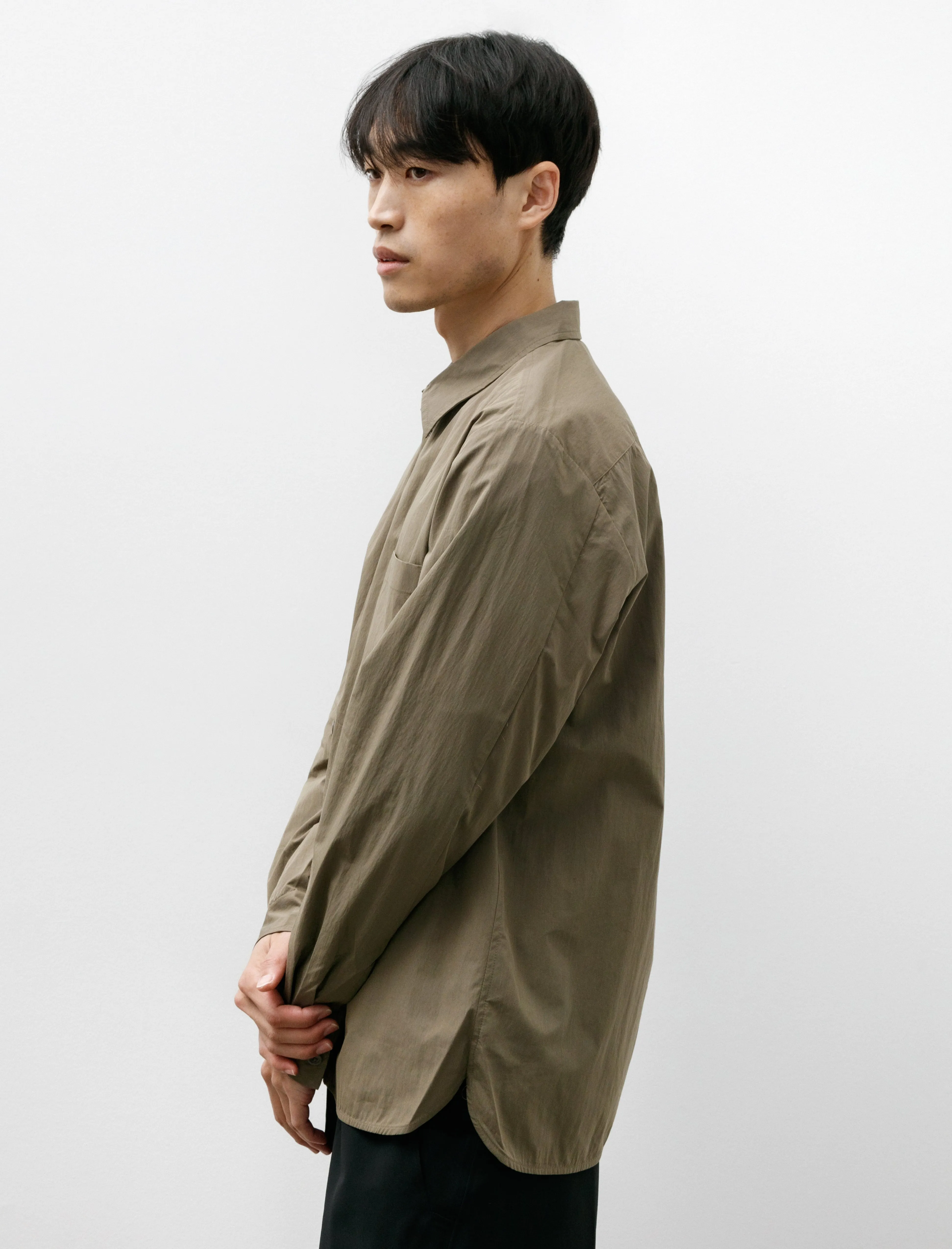 Silas Tech Poplin Shirt Sediment Green