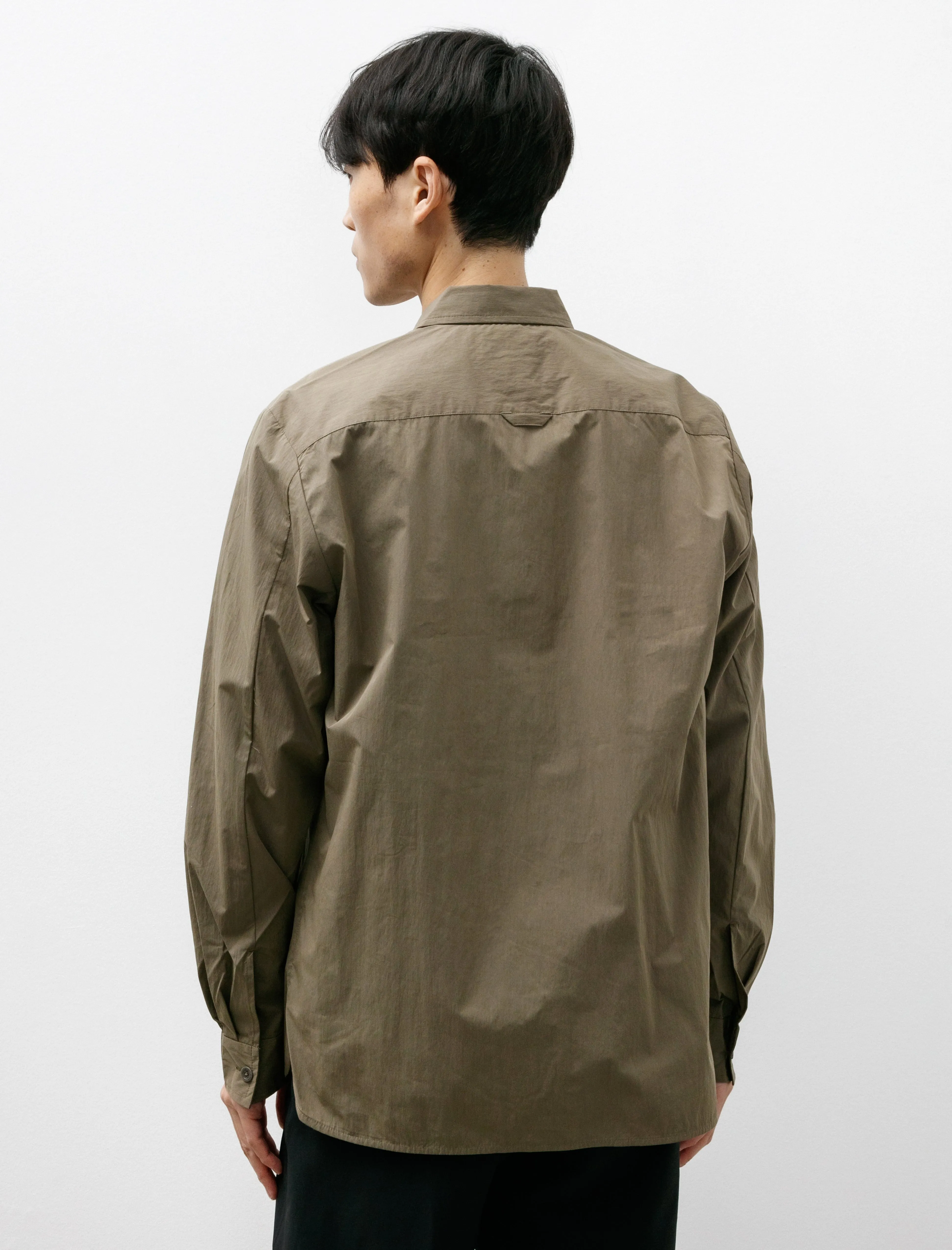 Silas Tech Poplin Shirt Sediment Green