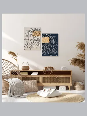 Whispered Duets Diptych Textile Art